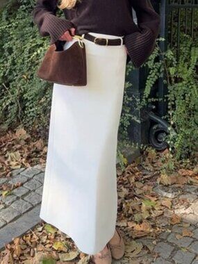 Commense Elegant Slit Back Maxi Skirt Without Belt - NWT